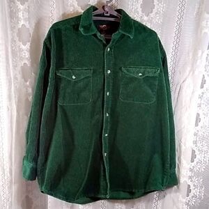 American Outpost Forest Green Corduroy Shirt